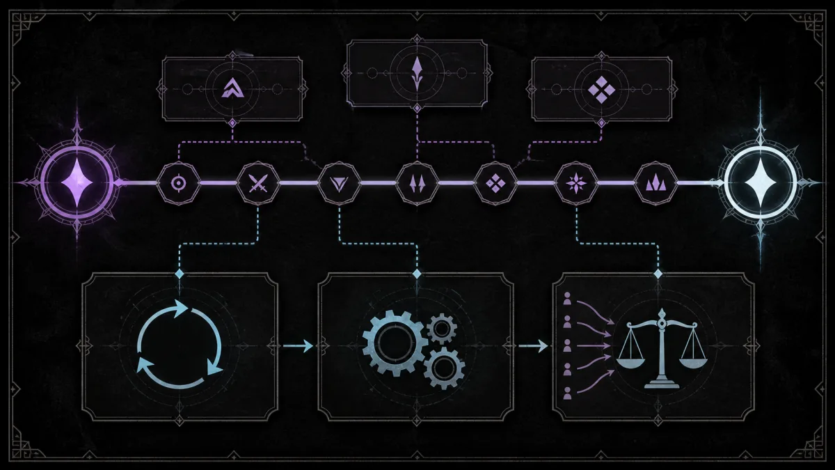 Withering Realms Early Access scope showing a complete main path and planned additions
