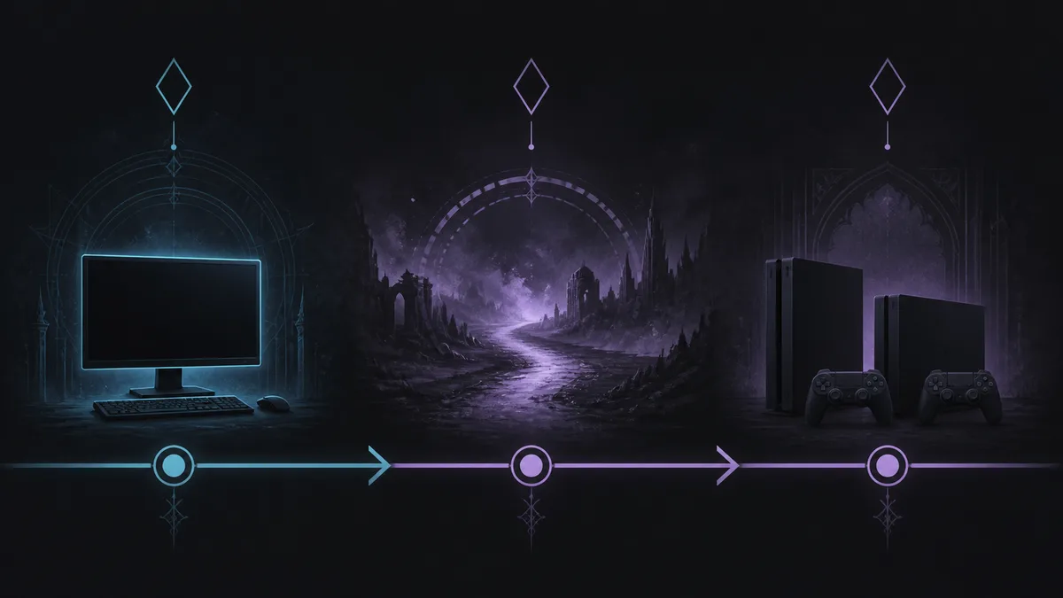 Withering Realms console release roadmap from Windows Early Access to a planned 2027 full release